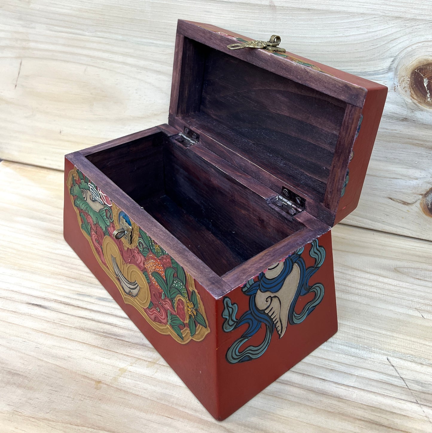 Tibetan Wooden Painted Box