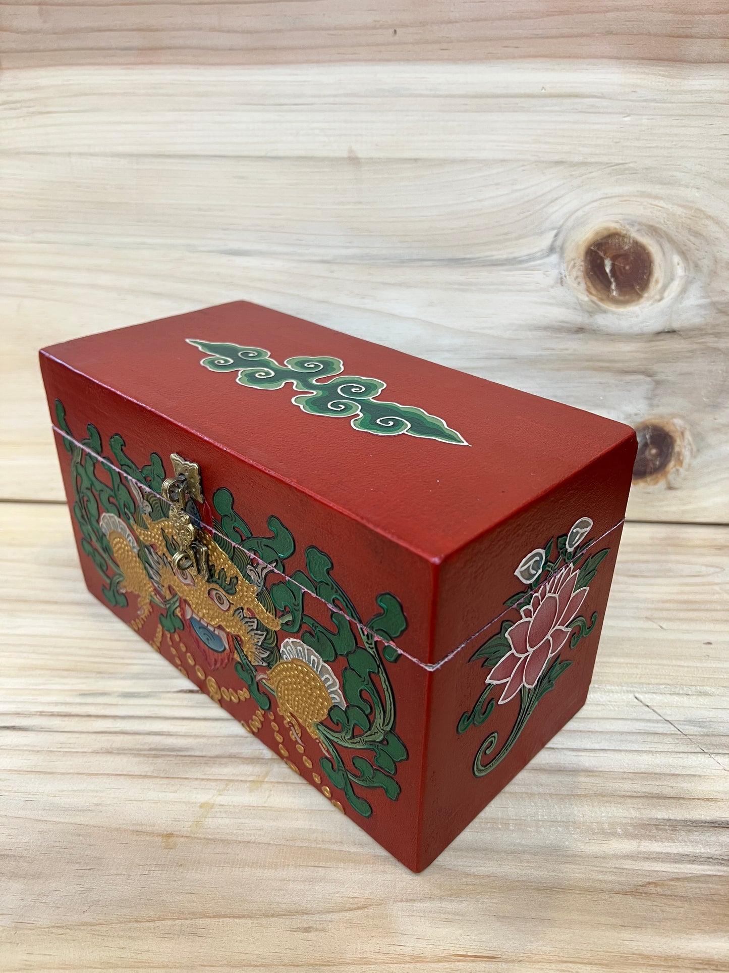 Tibetan Wooden Painted Box