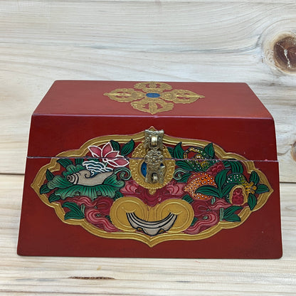 Tibetan Wooden Painted Box