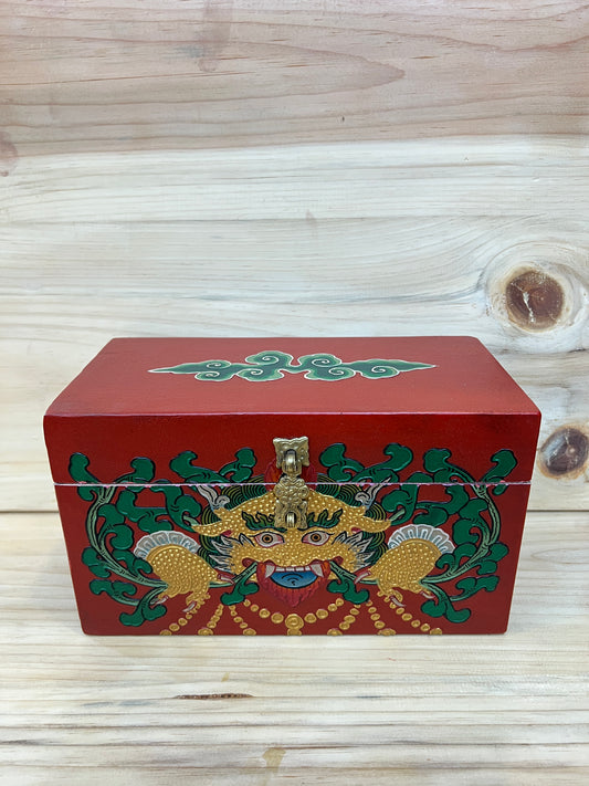 Tibetan Wooden Painted Box