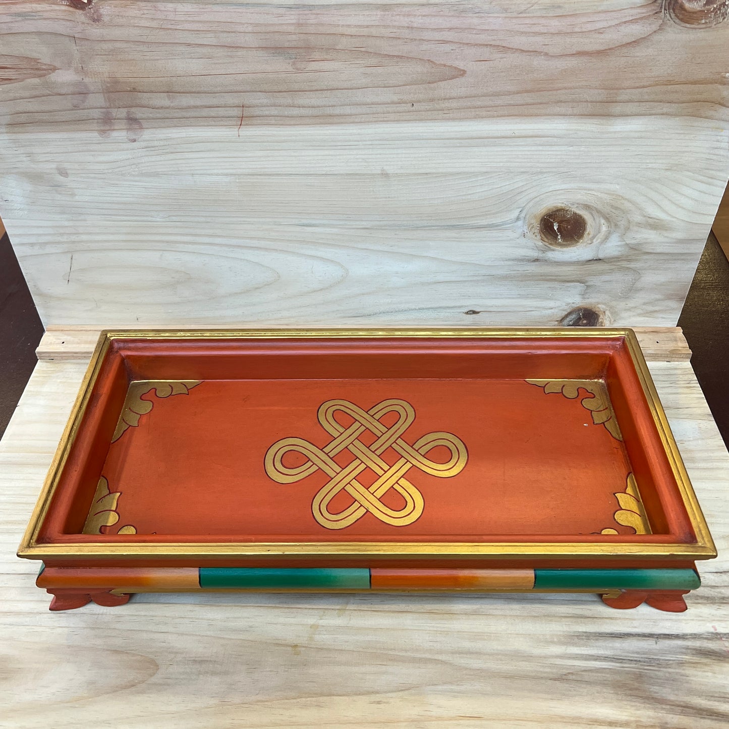 Tibetan Wooden Painted Tray